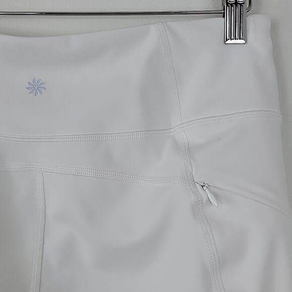 Athleta Mesh Contender Mid-Rise Capri Leggings in White Medium - Picture 5 of 15